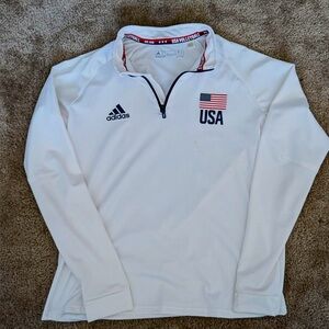 Adidas USA Volleyball Long-Sleeve Quarter-Zip Pullover - Size Medium